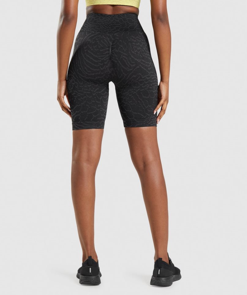 Women's Gymshark Adapt Animal Seamless Cycling Shorts Black | NZ 6AEQKZ